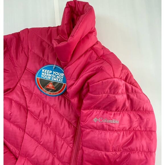 Columbia Morning Light II Sz M Pink Fitted Insulated Omni-Heat Jacket Snow Ski - Picture 10 of 10